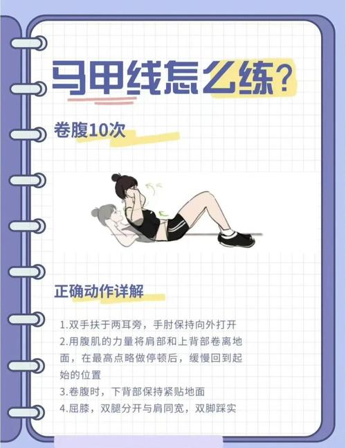 健身目标(马甲线/腹肌)(健身练马甲线动作示范)